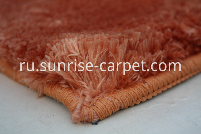 Floor Shaggy Carpet for home in Orange color